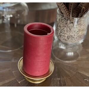 Spiral Light Candle Cranberry Mango 3X3 Round 20hr Burn -Brand New Small